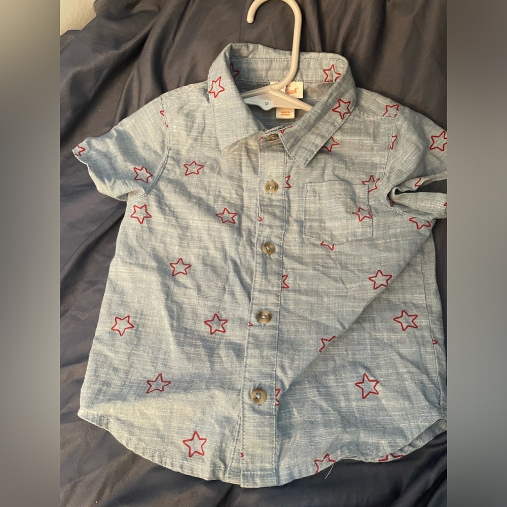Cat and Jack button up shirt.